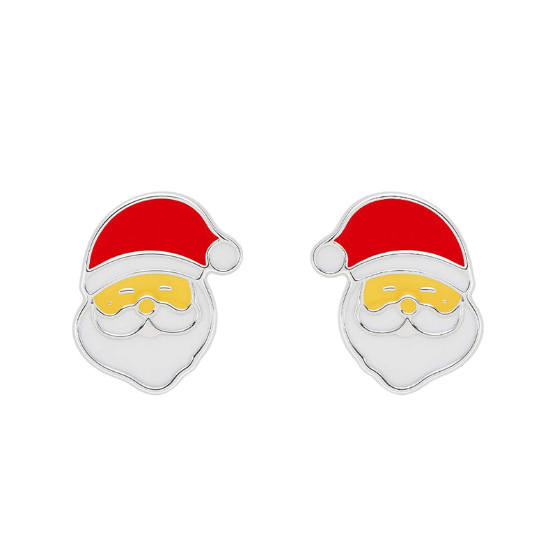 Nipura 925 sterling Silver Santa face Earrings – Perfect Holiday Accessory