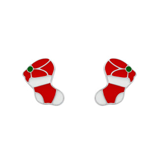 Nipura 925 sterling silver Christmas Stocking Earrings – Festive Holiday Jewelry