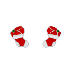 Nipura 925 sterling silver Christmas Stocking Earrings – Festive Holiday Jewelry