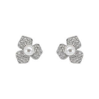 White Cubic Zirconia Earrings in 92.5 Sterling Silver