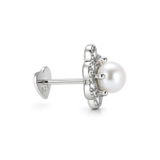 White Cubic Zirconia Earrings in 92.5 Sterling Silver