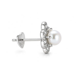 White Cubic Zirconia Earrings in 92.5 Sterling Silver