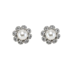 White Cubic Zirconia Earrings in 92.5 Sterling Silver