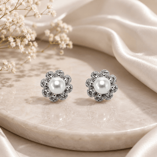 White Cubic Zirconia Earrings in 92.5 Sterling Silver