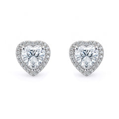 White Cubic Zirconia Earrings in 92.5 Sterling Silver