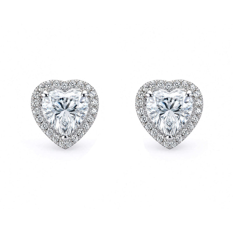 White Cubic Zirconia Earrings in 92.5 Sterling Silver