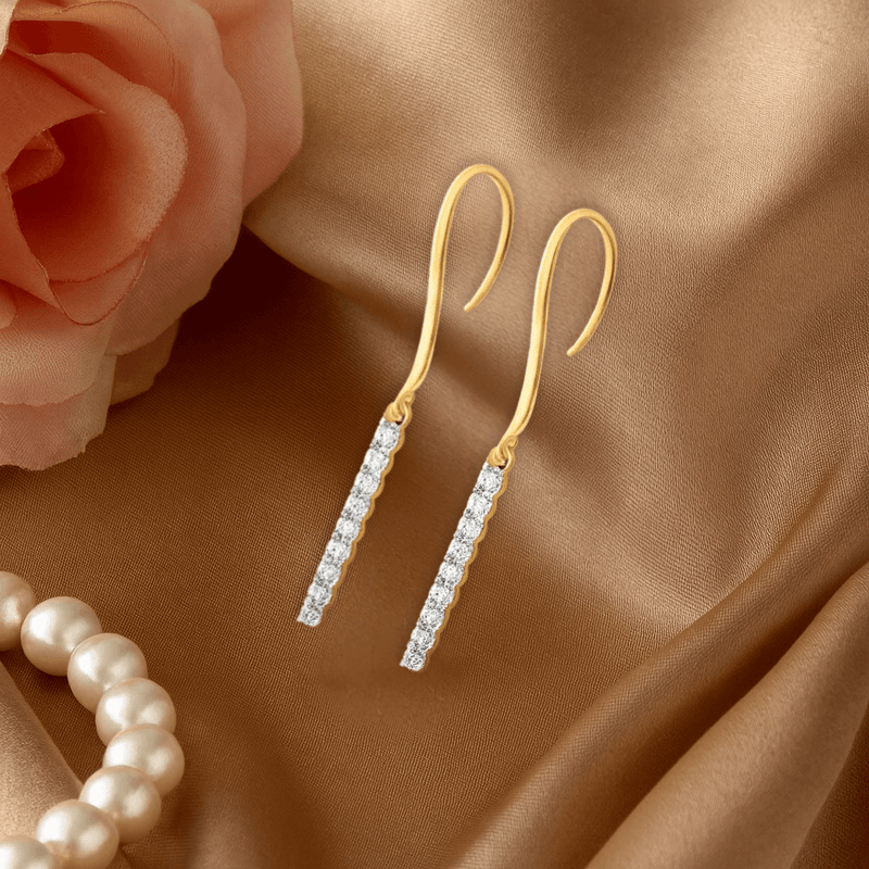 Graceful CZ 925 Sterling Silver Drop Earrings