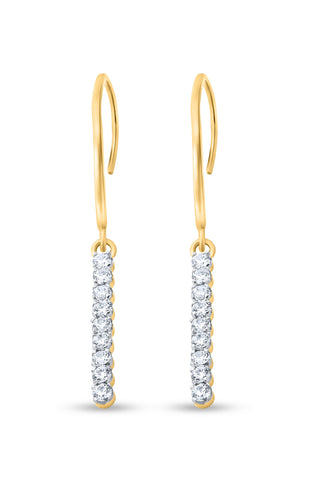 Nipura 925 Graceful CZ Drop Earrings in Sterling Silver