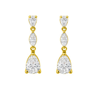 18Kt Gold Plated  Teardrop Radiance Earrings