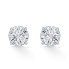 Gold Plated 925 Sterling Silver Solitaire Earrings