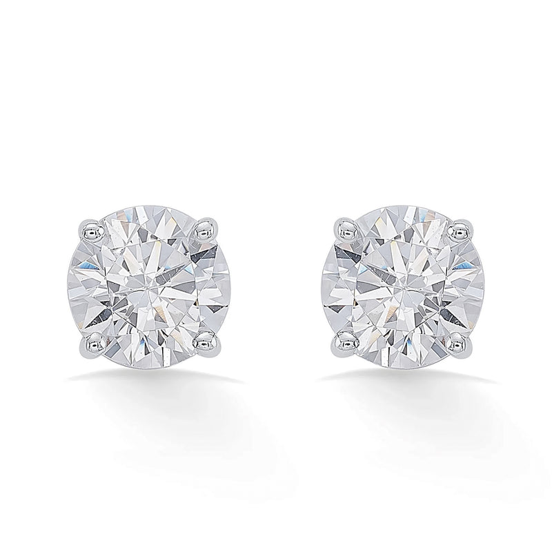 Nipura 925 Sterling Silver Gold Plated Solitaire Earrings