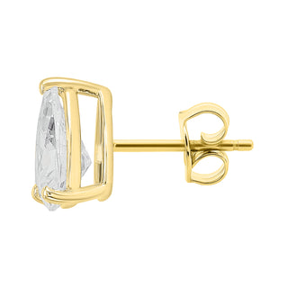 Nipura 925 Sterling Silver Gold plated  Pear Zircon Classic Earrings