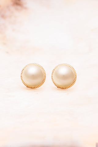 Nipura 925 Sterling Silver Golden Rope Pearl Stud Earrings – Timeless Textured Hoops for Women, Great for Gifting.