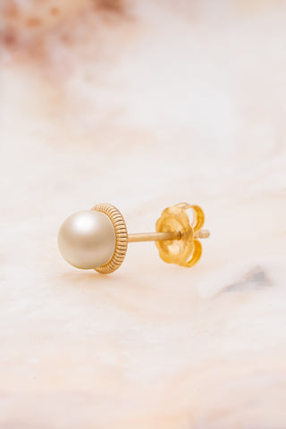 Nipura 925 Sterling Silver Golden Rope Pearl Stud Earrings – Timeless Textured Hoops for Women, Great for Gifting.