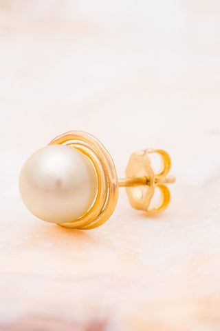 Nipura 925 Sterling Silver Pearl Stud Earrings – Elegant Jewelry for Women, Perfect for Any Occasion.