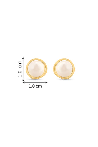 Nipura 925 Sterling Silver Pearl Stud Earrings – Elegant Jewelry for Women, Perfect for Any Occasion.