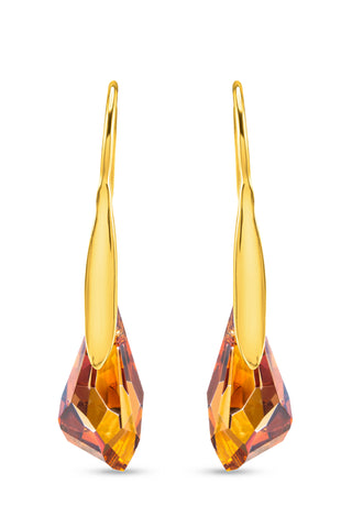 Nipura Certified 925 Sterling Silver Austrian Crystal Teardrop Pendant Earrings Set
