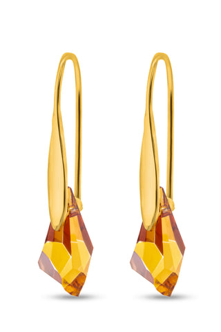 Nipura Certified 925 Sterling Silver Austrian Crystal Teardrop Pendant Earrings Set