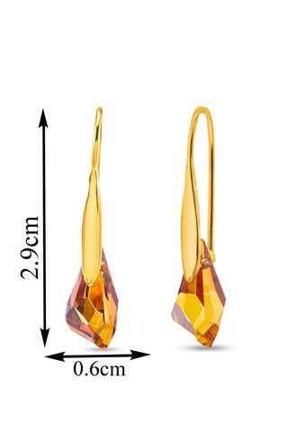Nipura Certified 925 Sterling Silver Austrian Crystal Teardrop Pendant Earrings Set