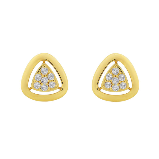 Trinity 18kt Gold-Plated 925 Sterling Silver CZ Earrings