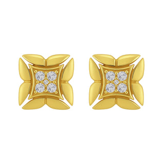 Nipura 925 Sterling Silver 18kt Gold-Plated Dazzling Quads Earrings