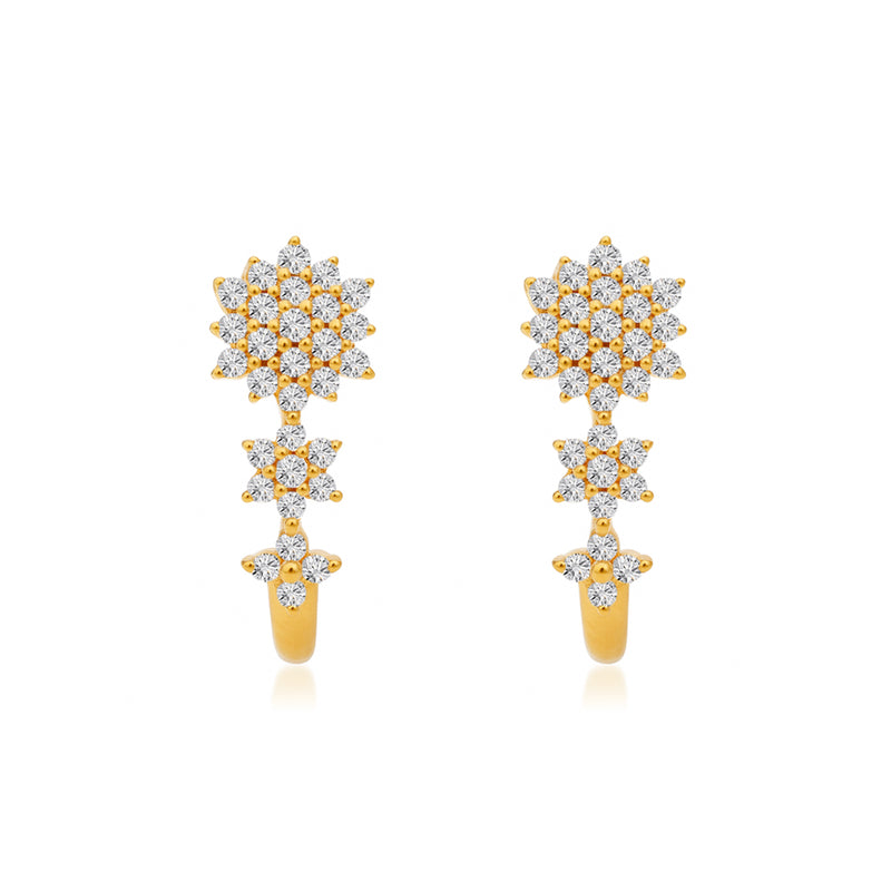 Half Hoop Harmony 18kt Gold-Plated Silver Earrings