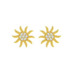 Sunlight 18kt Gold-Plated 925 Sterling Silver Cubic Zirconia-Studded earrings