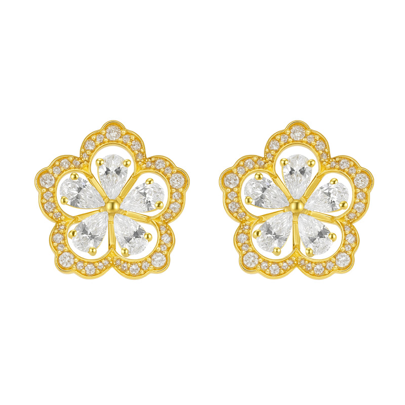 Allure Detachable 18kt Gold-Plated Silver Earrings