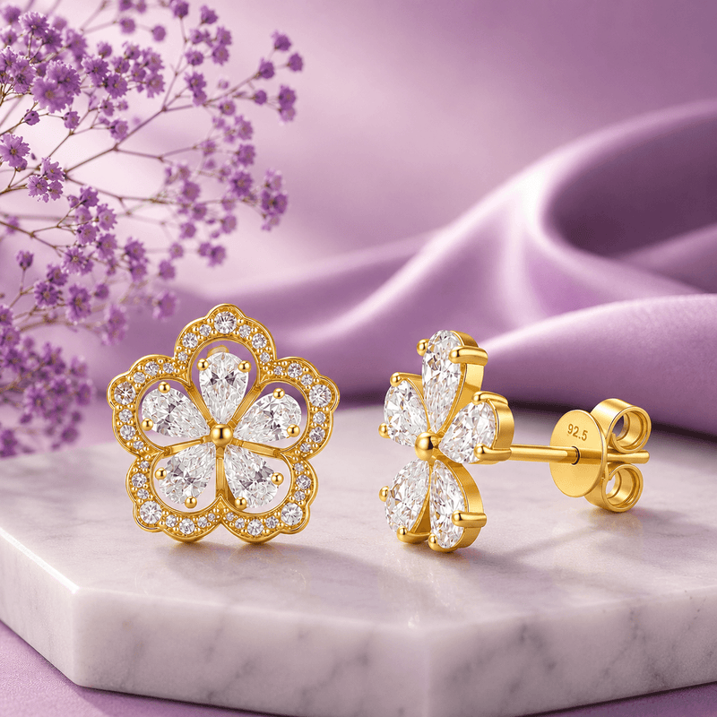 Allure Detachable 18kt Gold-Plated Silver Earrings