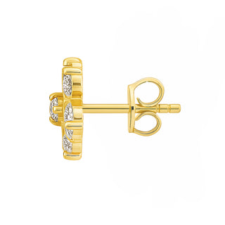 Eternia Cubic Zirconia-Studded 18kt Gold-Plated Silver Earrings