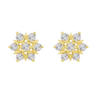 Eternia Cubic Zirconia-Studded 18kt Gold-Plated Silver Earrings