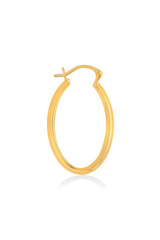 Nipura 925 Sterling Silver Golden Oval Hoop Earrings- Small