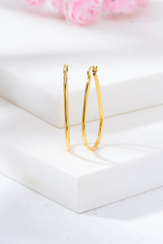 Nipura 925 Sterling Silver Golden Radial Arc Hoop Earrings