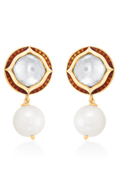 Nipura 925 Sterling Silver Ayna Pearl Drop Earrings