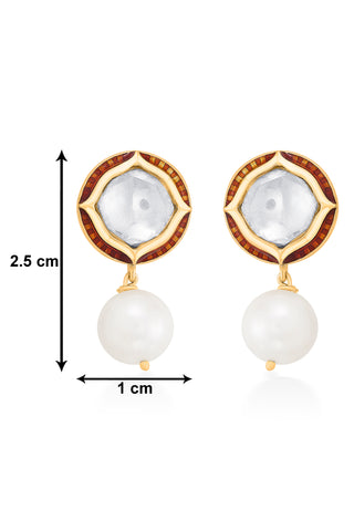 Nipura 925 Sterling Silver Ayna Pearl Drop Earrings