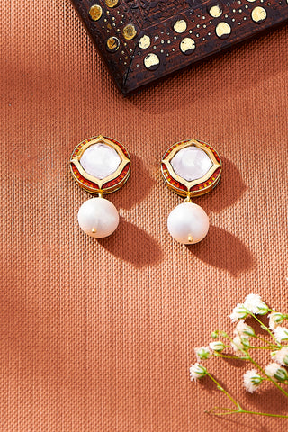 Nipura 925 Sterling Silver Ayna Pearl Drop Earrings