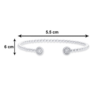 Nipura 925 Sterling Silver Classic Zircon Spring Bracelet