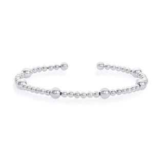 Nipura 925 Sterling Silver Classic Beaded Spring Bracelet