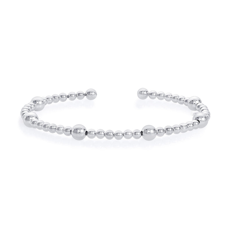 Nipura 925 Sterling Silver Classic Beaded Spring Bracelet