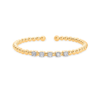 Nipura 925 Sterling Silver Vani Spring Bracelet- Golden
