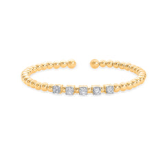 Nipura 925 Sterling Silver Vani Spring Bracelet- Golden