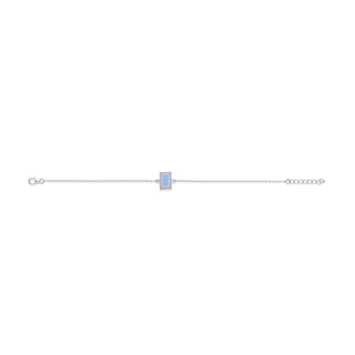 Nipura Elegant 925 Sterling Silver Blue Enamel Bracelet