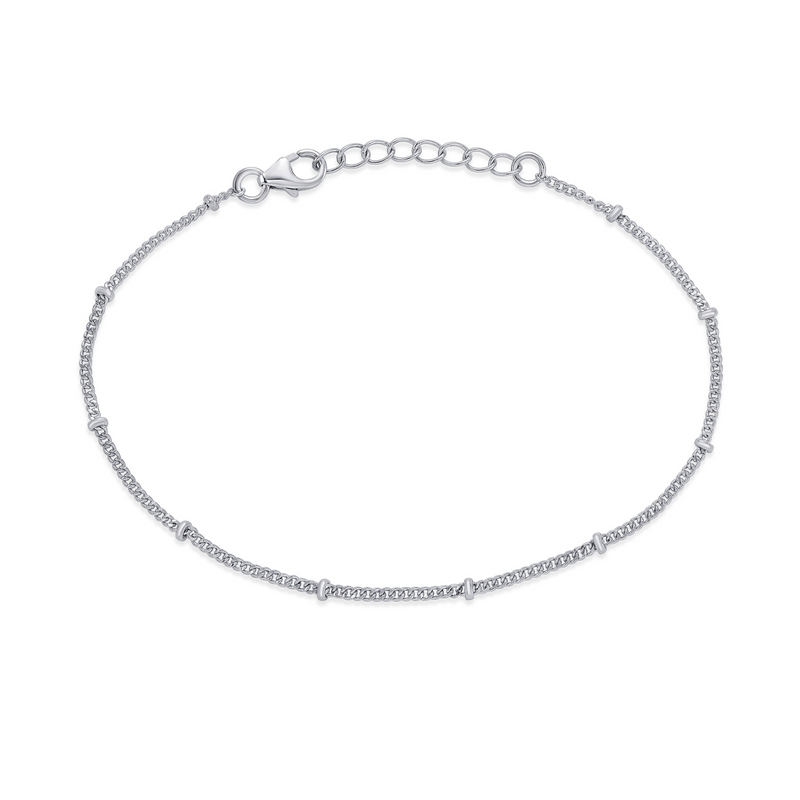 Nipura 925 Sterling Silver Plain Ball Chain Bracelet