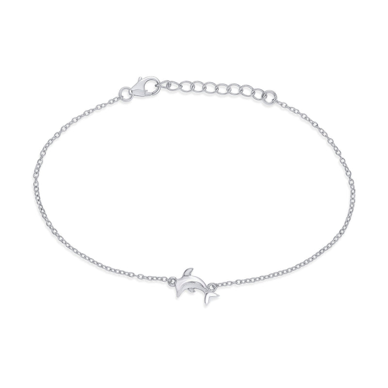 Nipura 925 Sterling Silver Plain Dolphin Bracelet