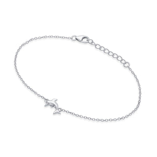 Nipura 925 Sterling Silver Plain Dolphin Bracelet