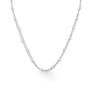 Nipura 925 Silver Marina Pearl Layered Necklace
