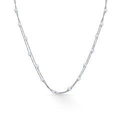 Marina Pearl Layered 925 Silver Necklace