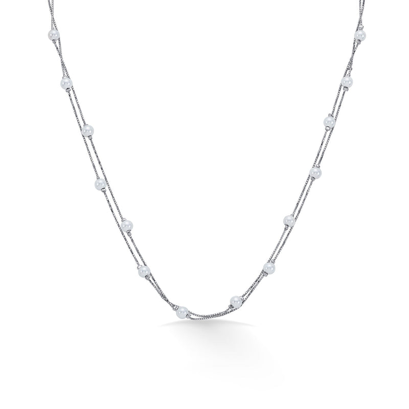 Nipura 925 Silver Marina Pearl Layered Necklace