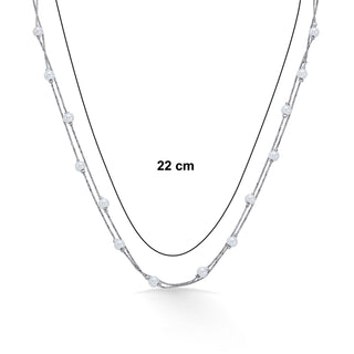 Nipura 925 Silver Marina Pearl Layered Necklace