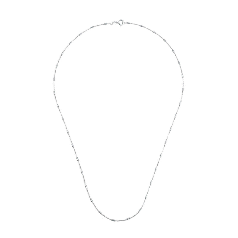 Nipura 925 Sterling Silver Bead Twist Link Chain